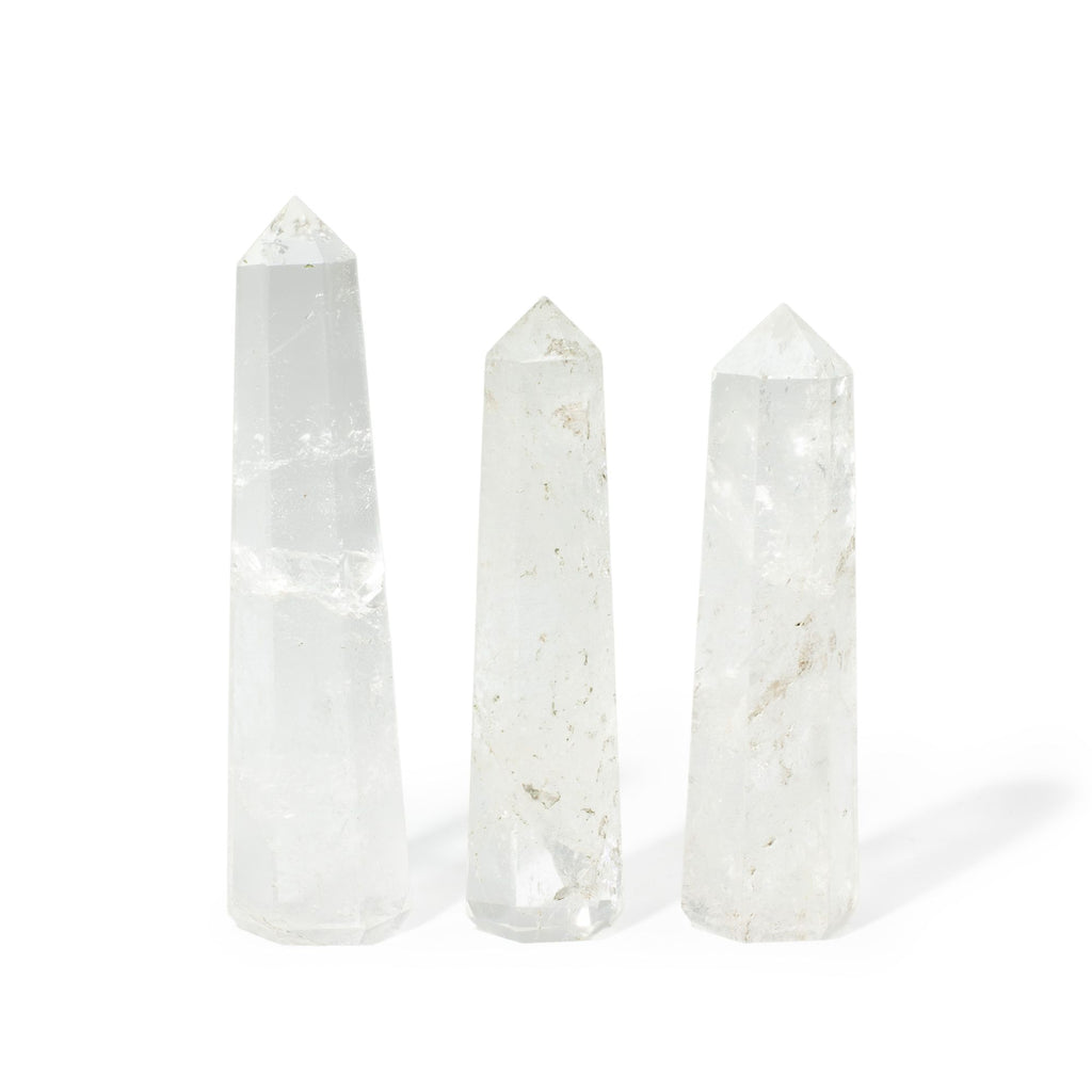 Gemstone Six Face Obelisk Point approx 11cm  - Clear Quartz