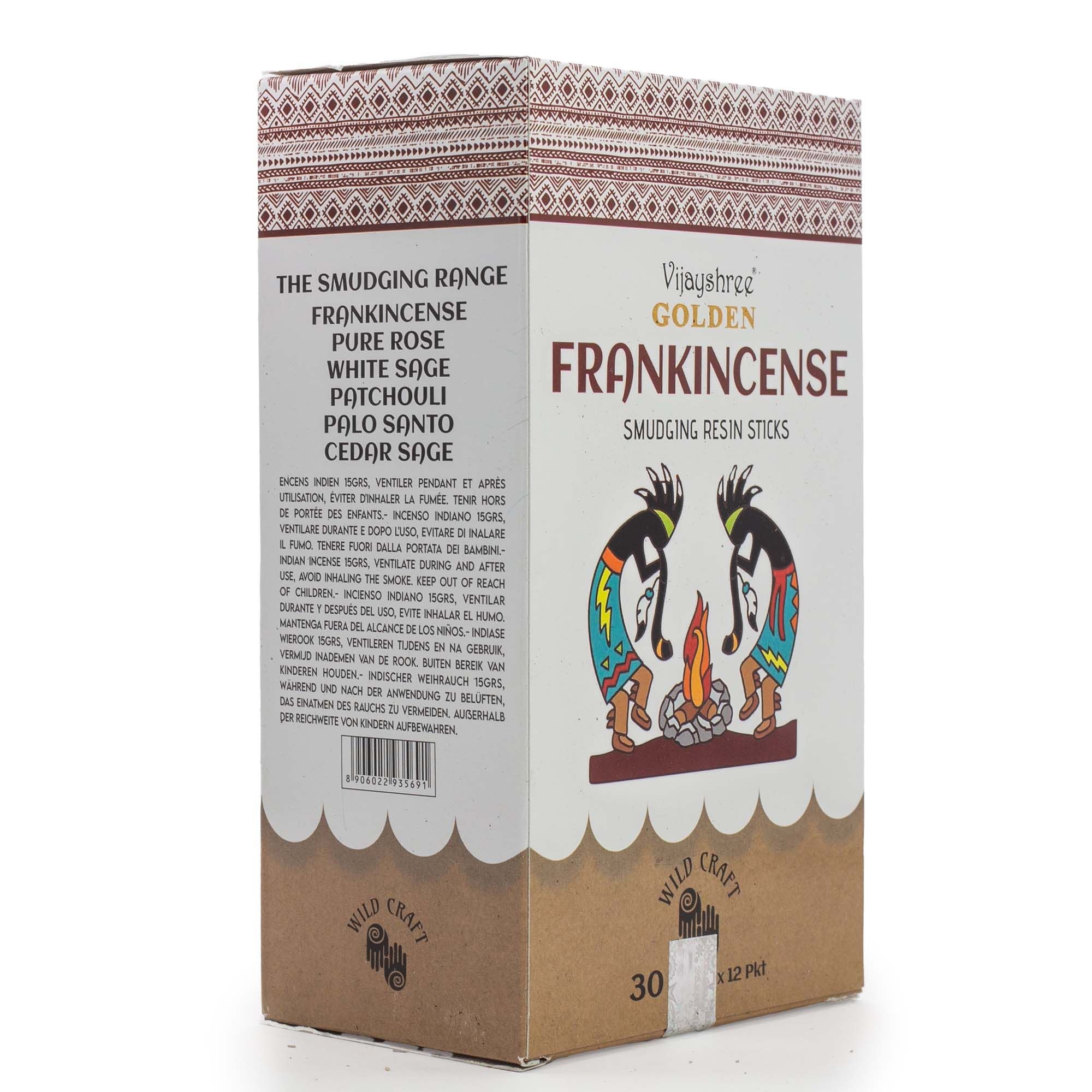 Golden Frankincense Smudging Resin Sticks – 30g