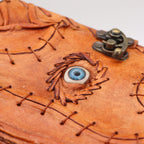 Light Brown Tan Book - Evil Eye Decor - 160 Deckle Edges Pages - 17x12.5cm