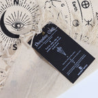 Ancient Witch Pendulum Divination Cloth - All Seeing Eye - Natural & Black