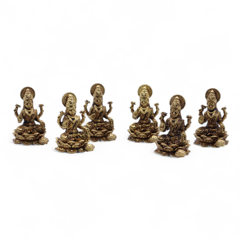 Brass Miniature Gods - Laxmi (22gms)  - 37mm