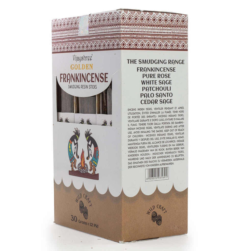 Golden Frankincense Smudging Resin Sticks – 30g