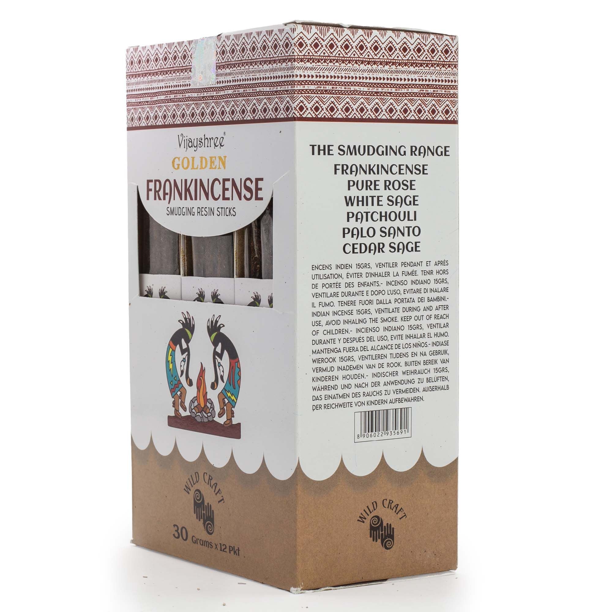 Golden Frankincense Smudging Resin Sticks – 30g