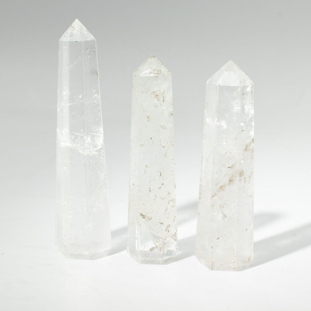 Gemstone Six Face Obelisk Point approx 11cm  - Clear Quartz