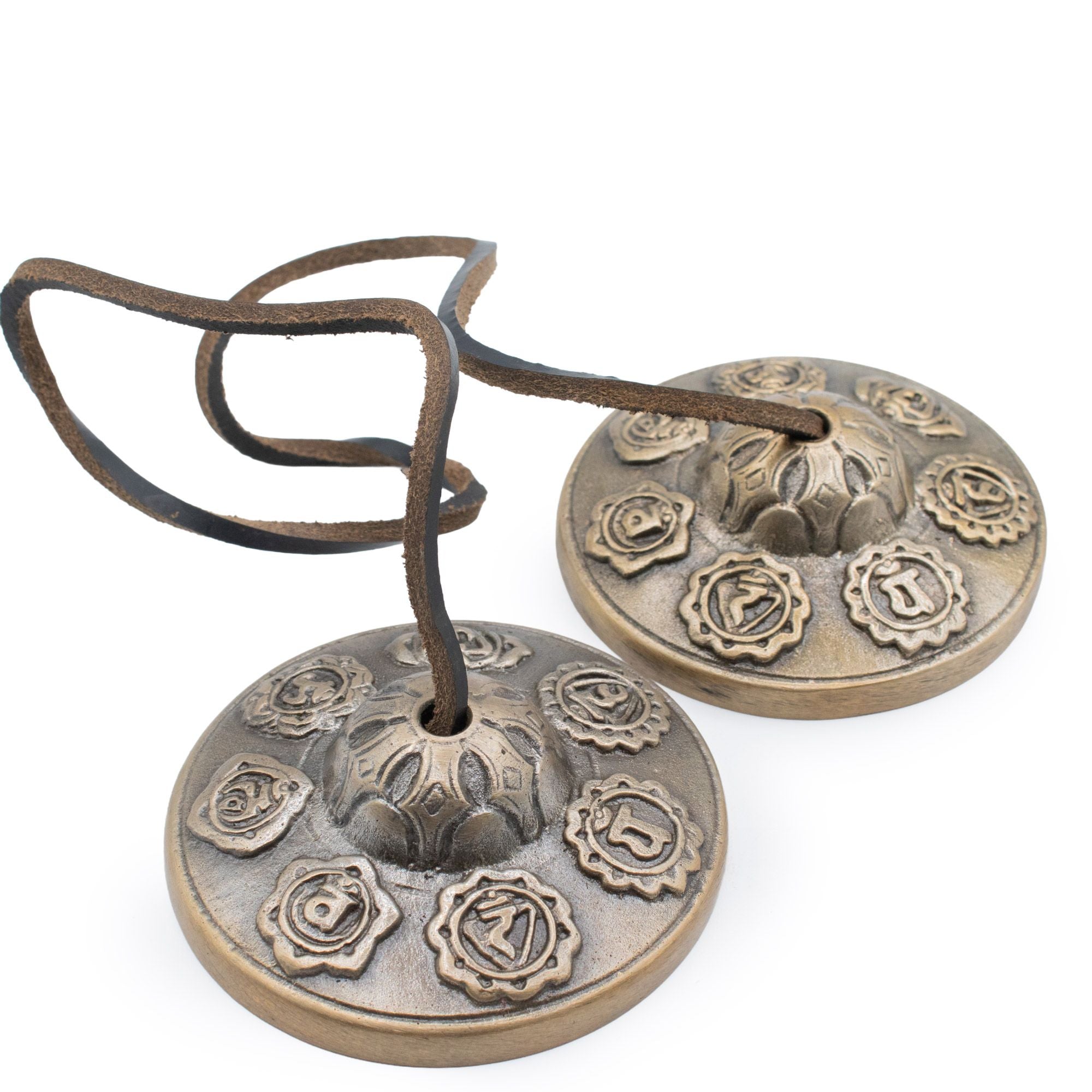 Premium Brass Tibetan Tingsha - Seven Chakra - approx 7cm (255gm)
