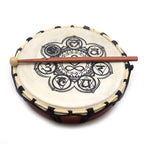 Chakra Shamanic Drum with Stick - 25cm