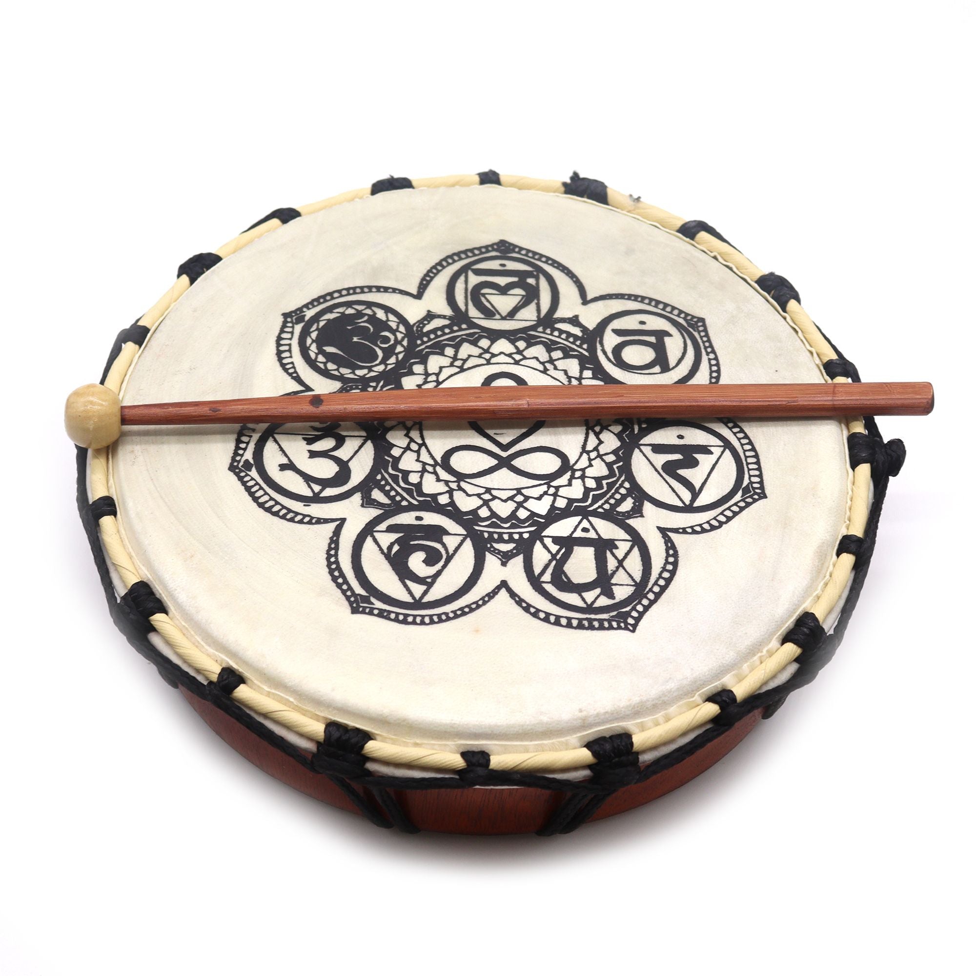 Chakra Shamanic Drum with Stick - 25cm