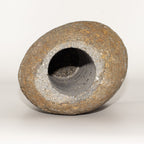 Natural Riverstone Candle Holder - Standing Stone Cut  (10x13x22cm)