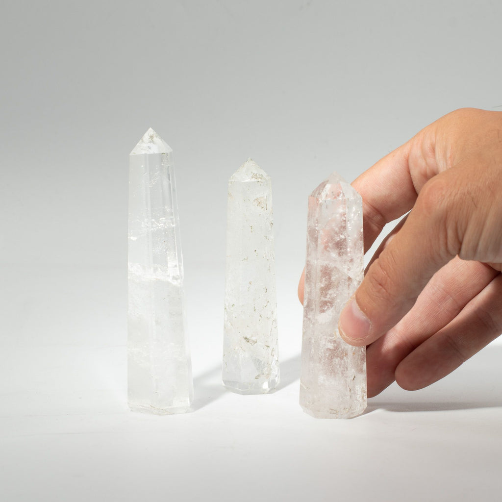 Gemstone Six Face Obelisk Point approx 11cm  - Clear Quartz