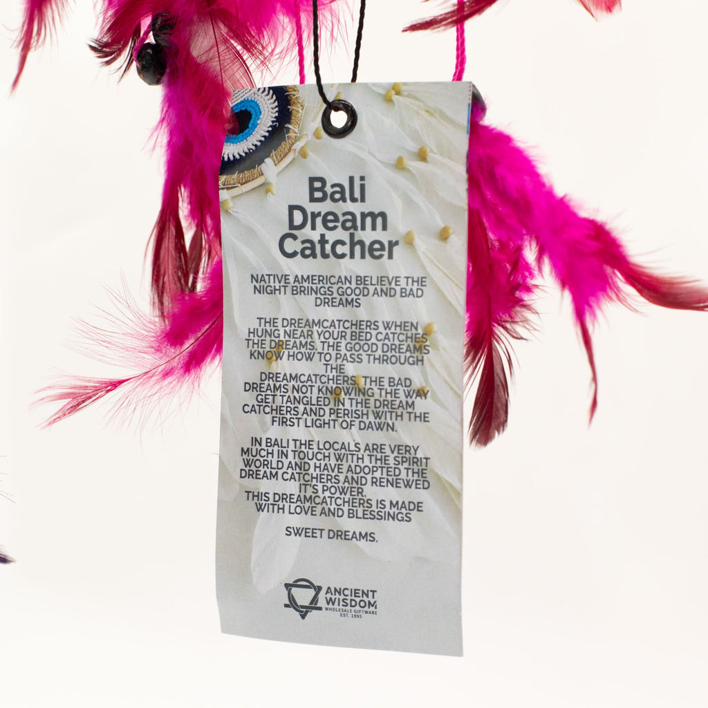 Bali Dreamcatchers - Medium Round - Turq/Pink/Purp