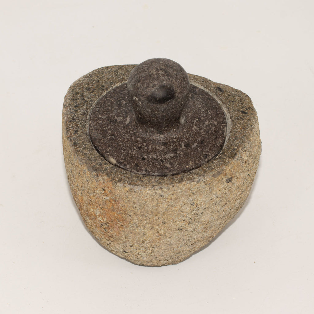 Natural Riverstone Grounding Pot -Medium (aprox 12x8cm)