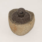 Natural Riverstone Grounding Pot -Medium (aprox 12x8cm)