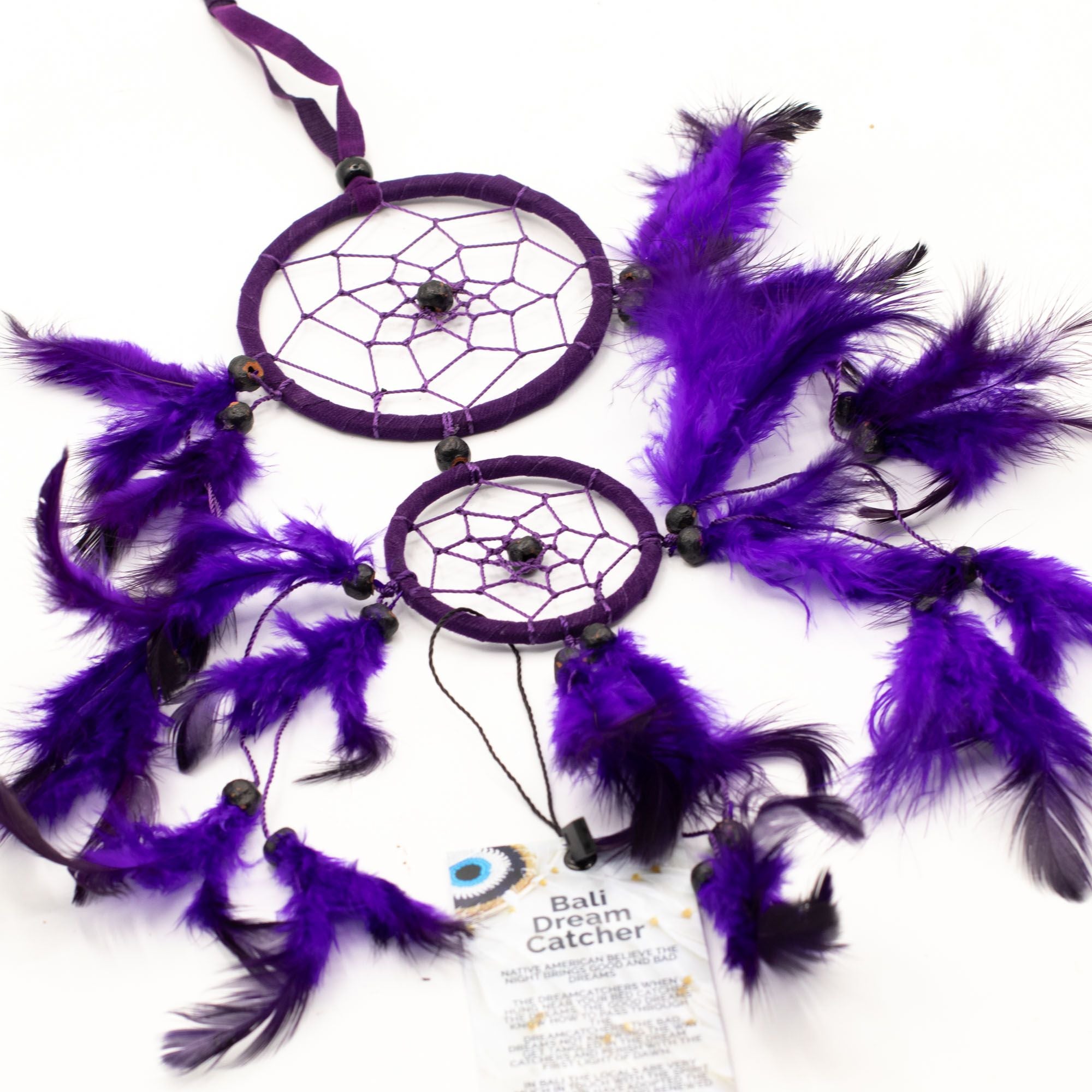 Bali Dreamcatchers - Medium Round - Turq/Pink/Purp