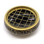 Brass Carved Charcoal Incense Jar