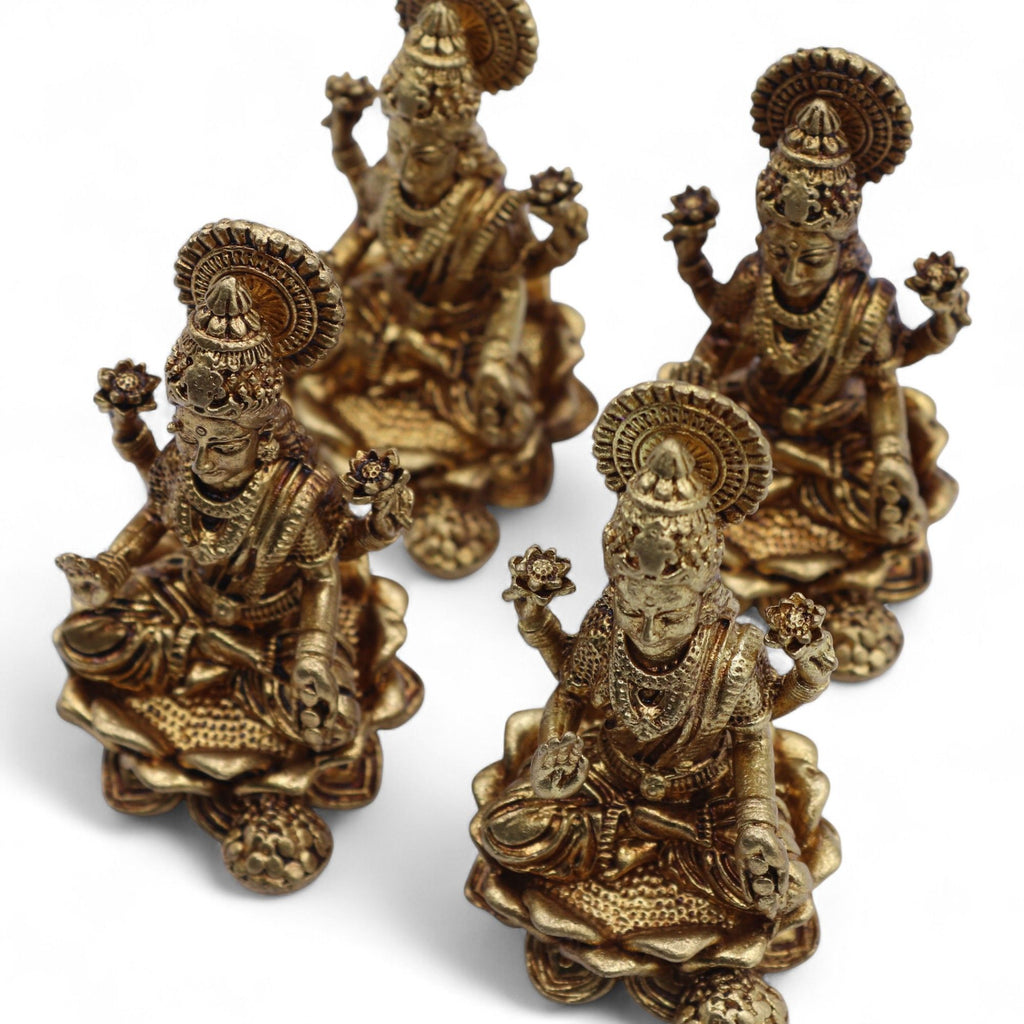 Brass Miniature Gods - Laxmi (52gms)  - 49mm