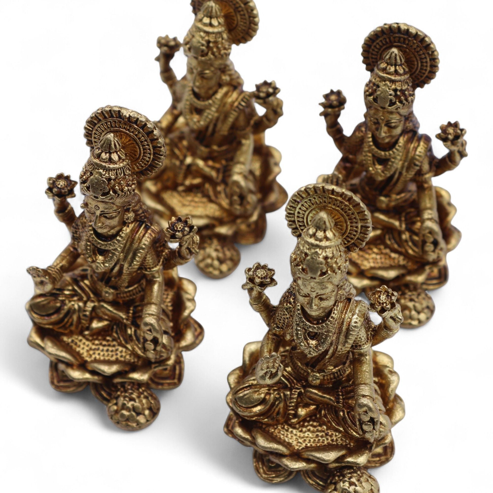 Brass Miniature Gods - Laxmi (52gms)  - 49mm
