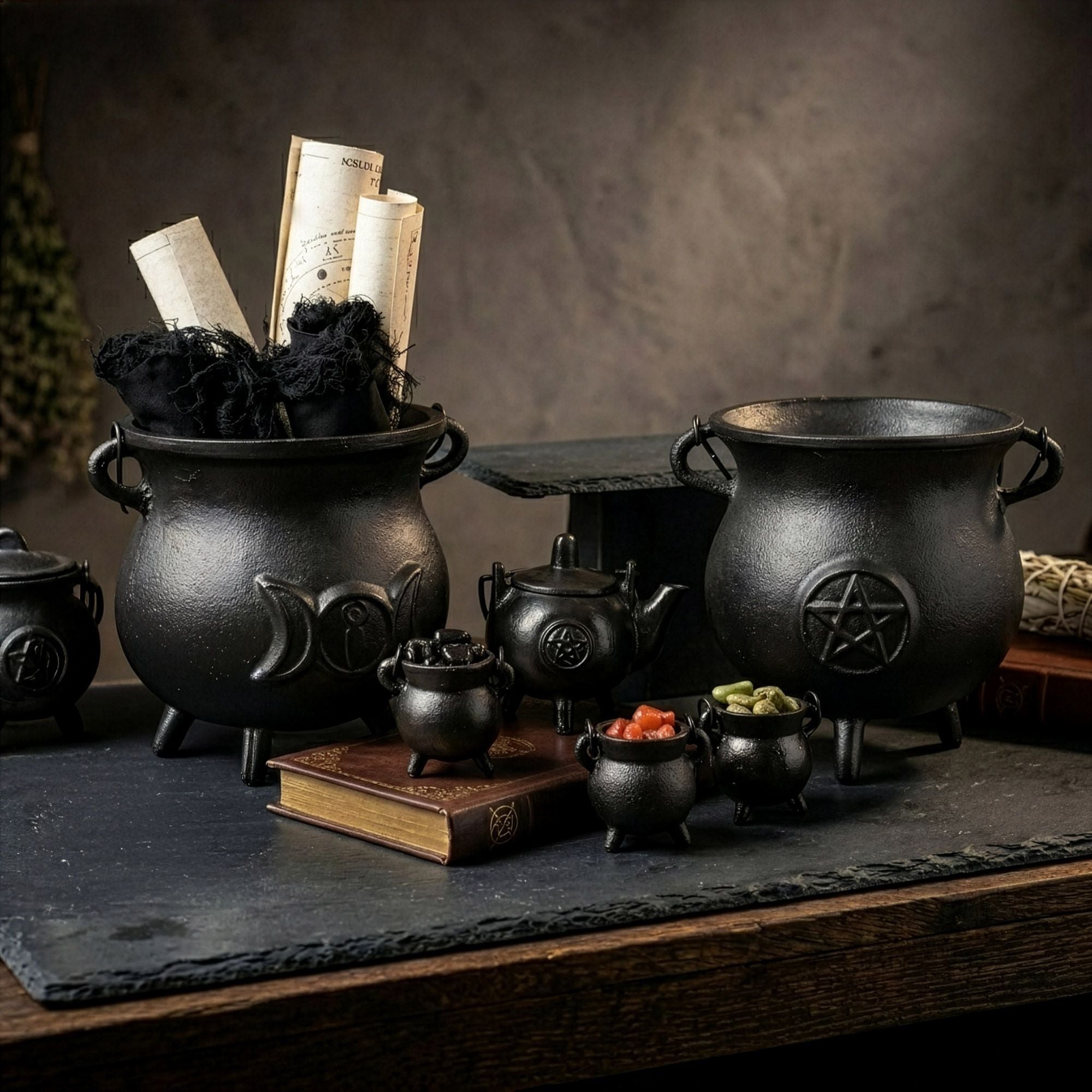 Extra Small Cast Iron Cauldrons  5x7cm
