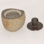 Natural Riverstone Grounding Pot -Medium (aprox 12x8cm)