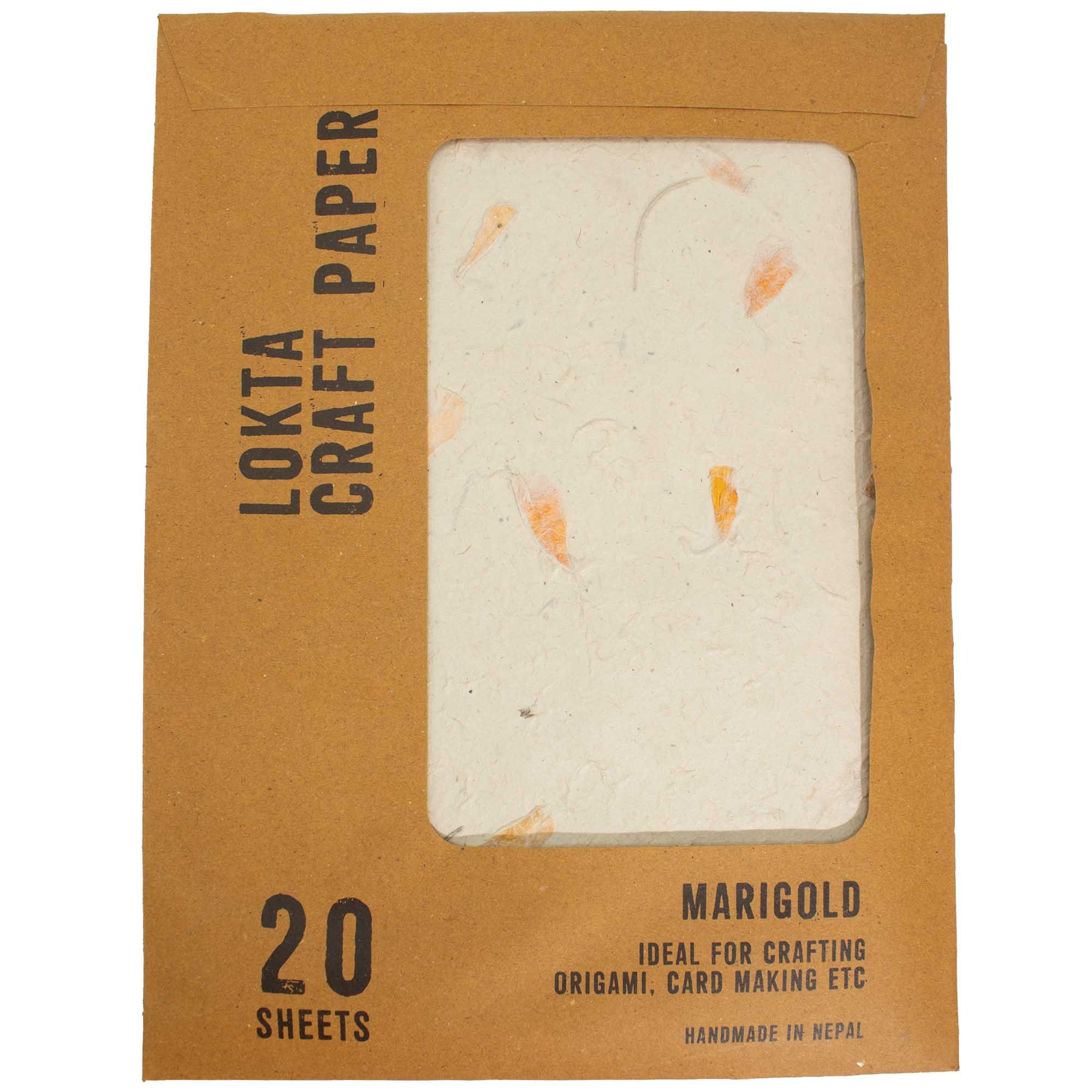 A4 - Lokta Craft Paper (20 sheet pack) - Marigold