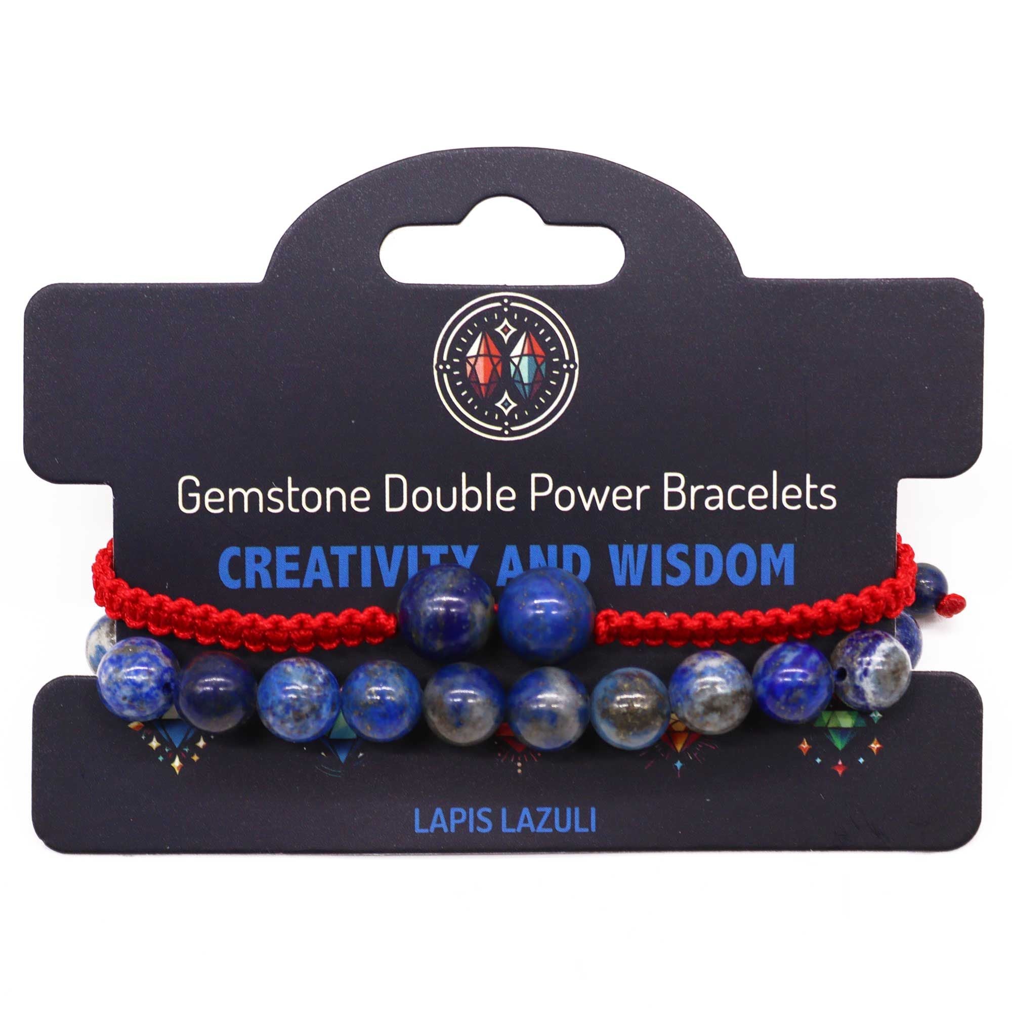 Gemstone Double Power Bracelets- Lapis Lazuli