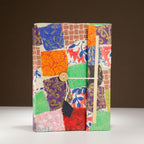 Lokta Patchwork Notebook – Large (21x15cm) – 45 Leaves – Includes Bookmark – Multi Colour