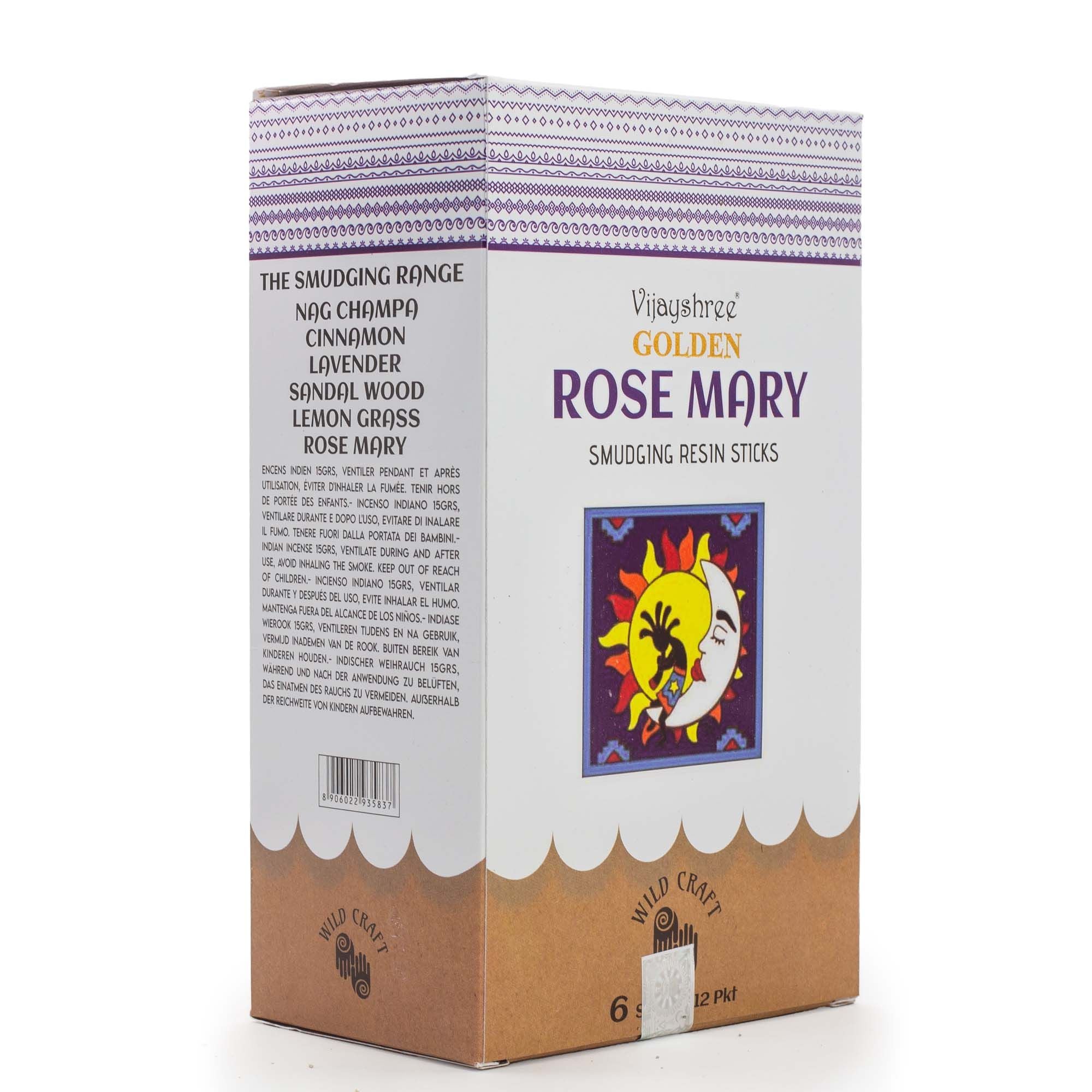 Golden Rose Mary Smudging Resin Sticks - 30g