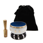 Yoga Moves Singing Bowl Set – White/Blue (10.7cm)